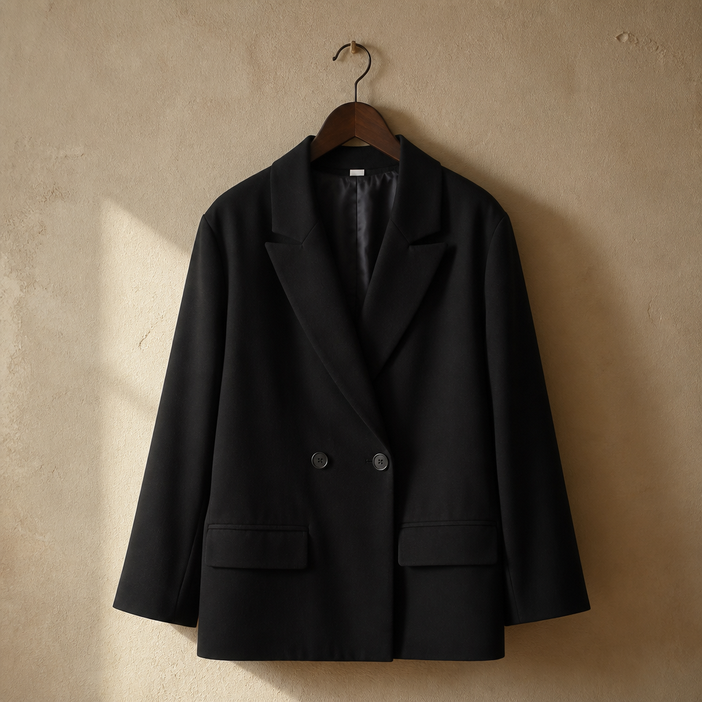 KONDALA Elegant Commute Double-breasted Blazer Women Vintage Brown Buttons Blazer 2026 Spring Summer Trendy Office Lady Blazer, isolé