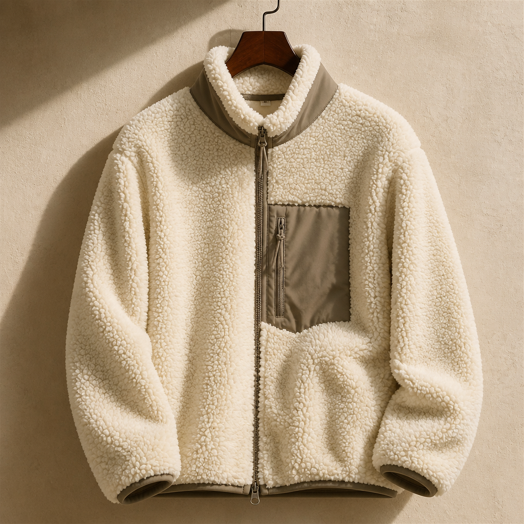 Men Or Women's Thermal Fleece Jacket Casual Top Winter Hiking Zipper Loose Windproof Pocket Stand Collar Warm Lamb Wool Coat, isolé