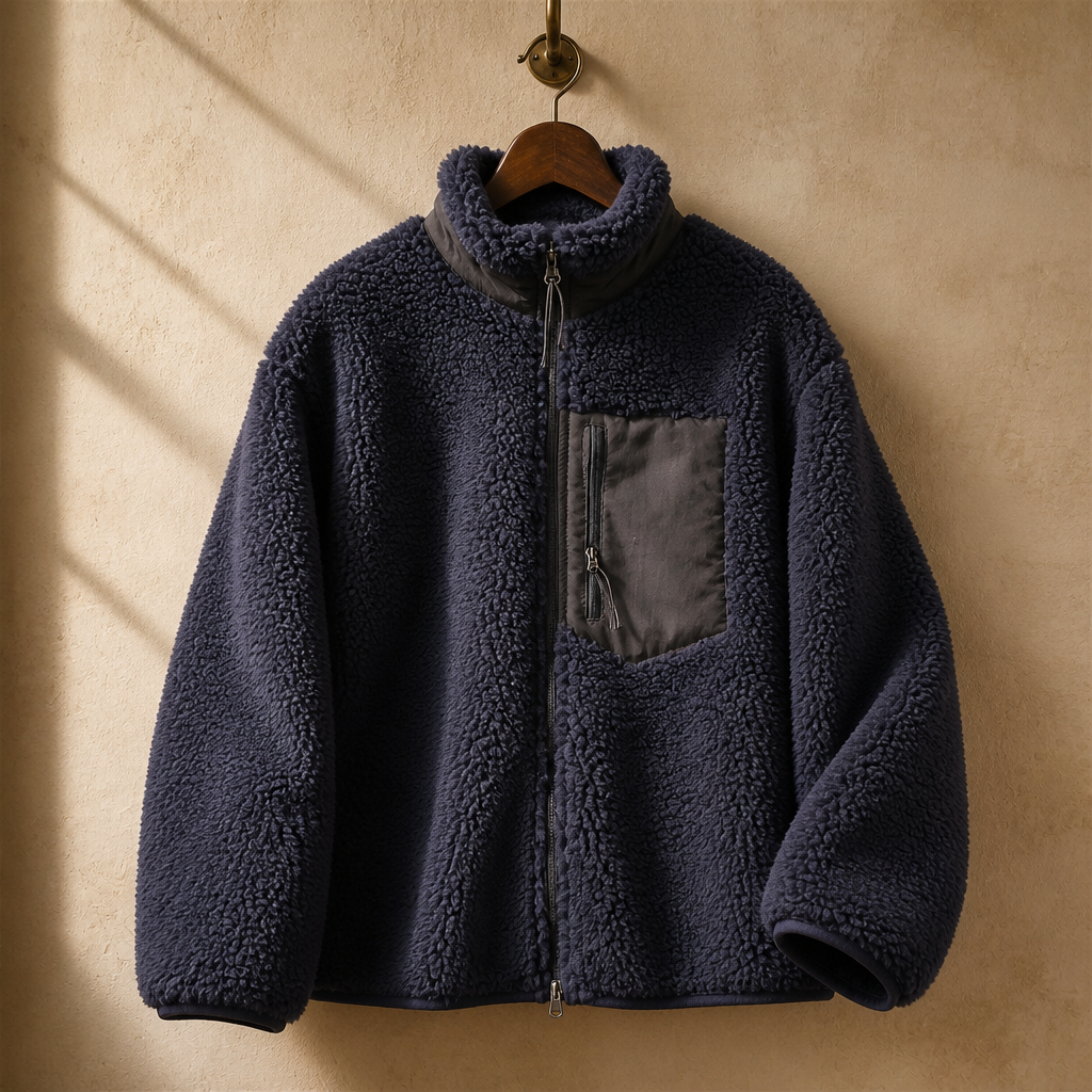 Men Or Women's Thermal Fleece Jacket Casual Top Winter Hiking Zipper Loose Windproof Pocket Stand Collar Warm Lamb Wool Coat, isolé