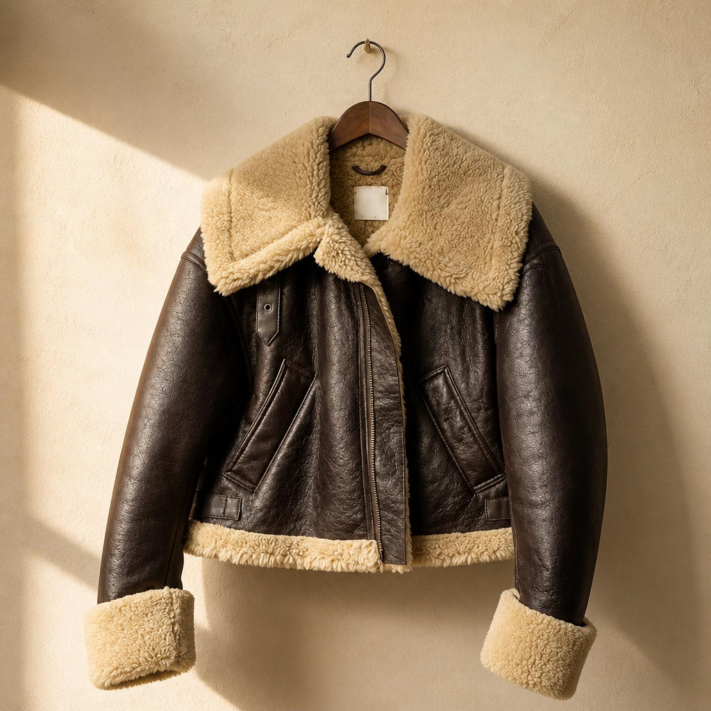 LY VAREY LIN New Winter Moto Biker Pu Short Coat Women High Street Zipper Faux Lamb Leather Jacket Lady Thick Warm Outwear, isolé