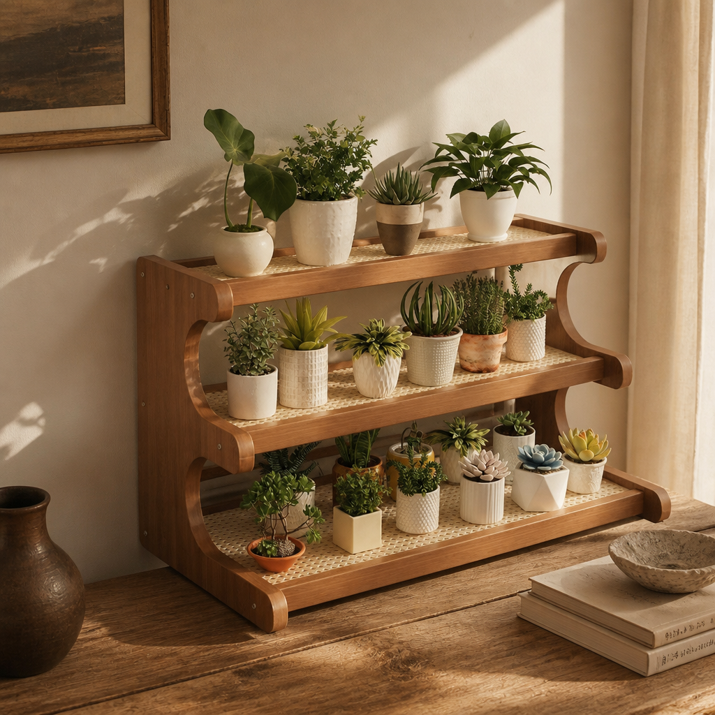 2/3Layer Kitchen Utensil Classification Rack Countertop Water Cup Storage Rack Solid Wooden Storage Rack Living Room Cup Holder, éditorial