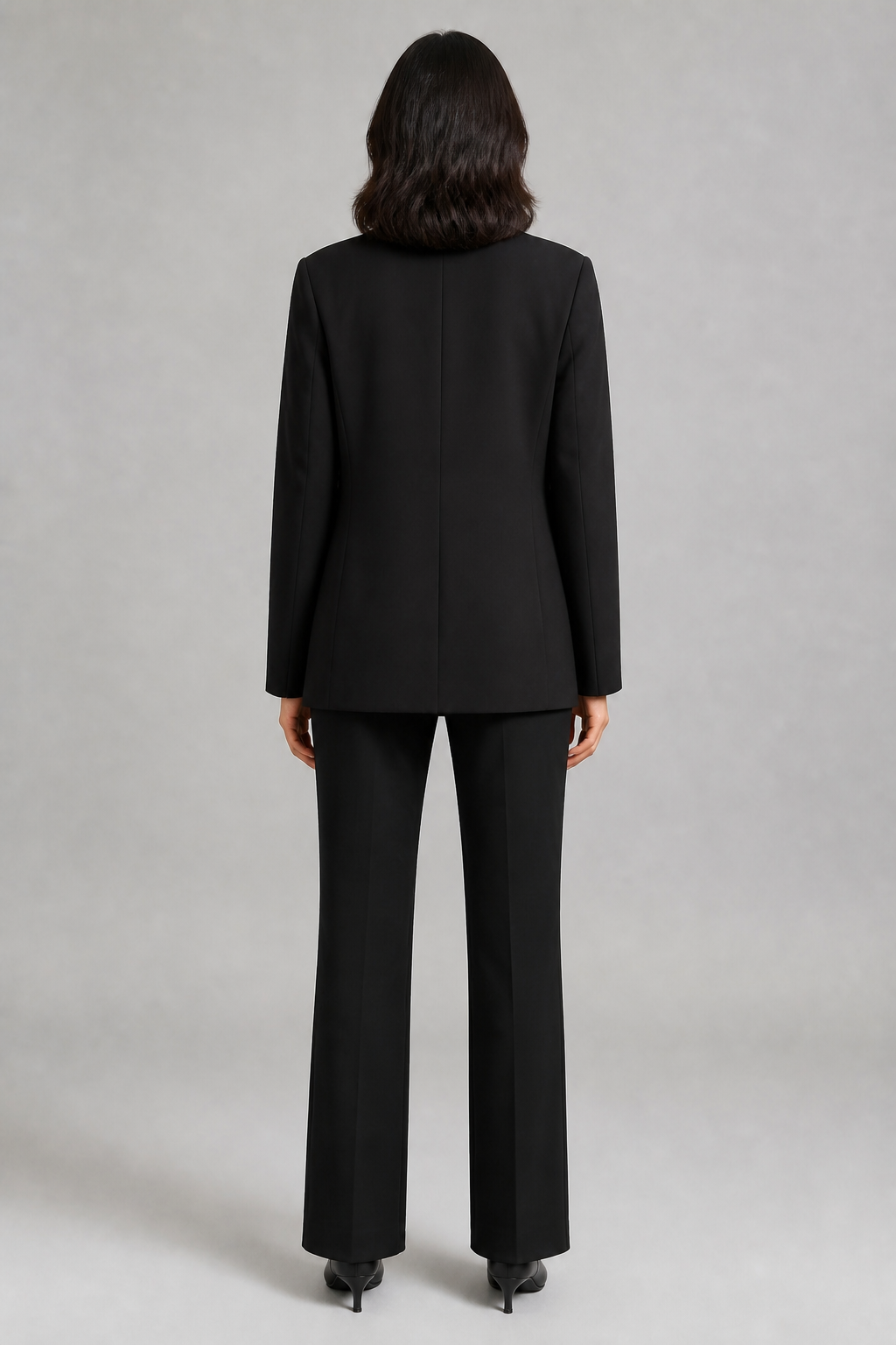 Blazer croisé noir à boutons - Black, studio dos
