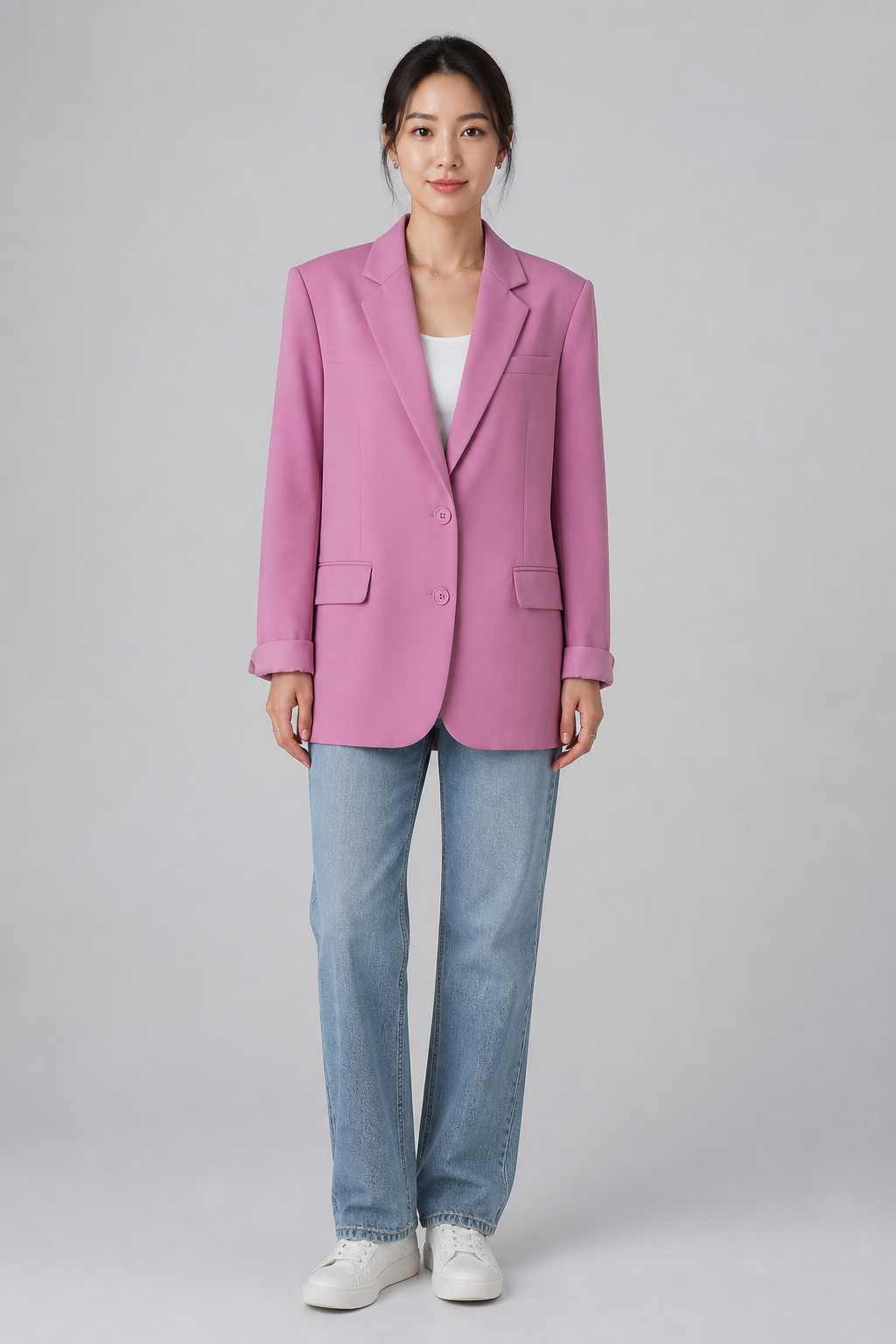 Veste blazer oversize rose - Pink, studio face